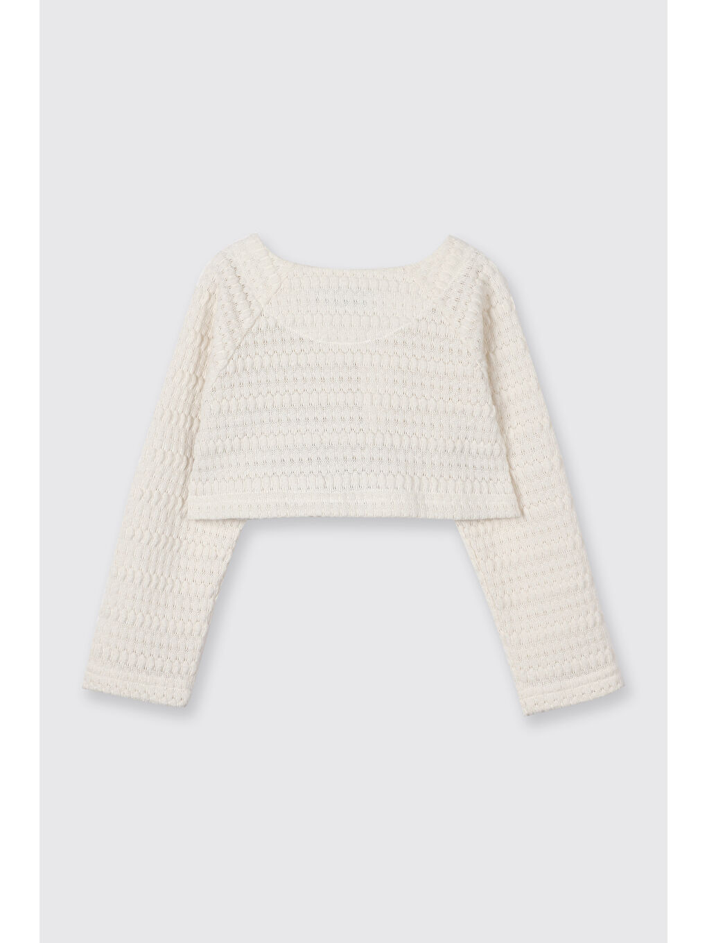 Kız Çocuk Örme Triko Hırka Ekru-3