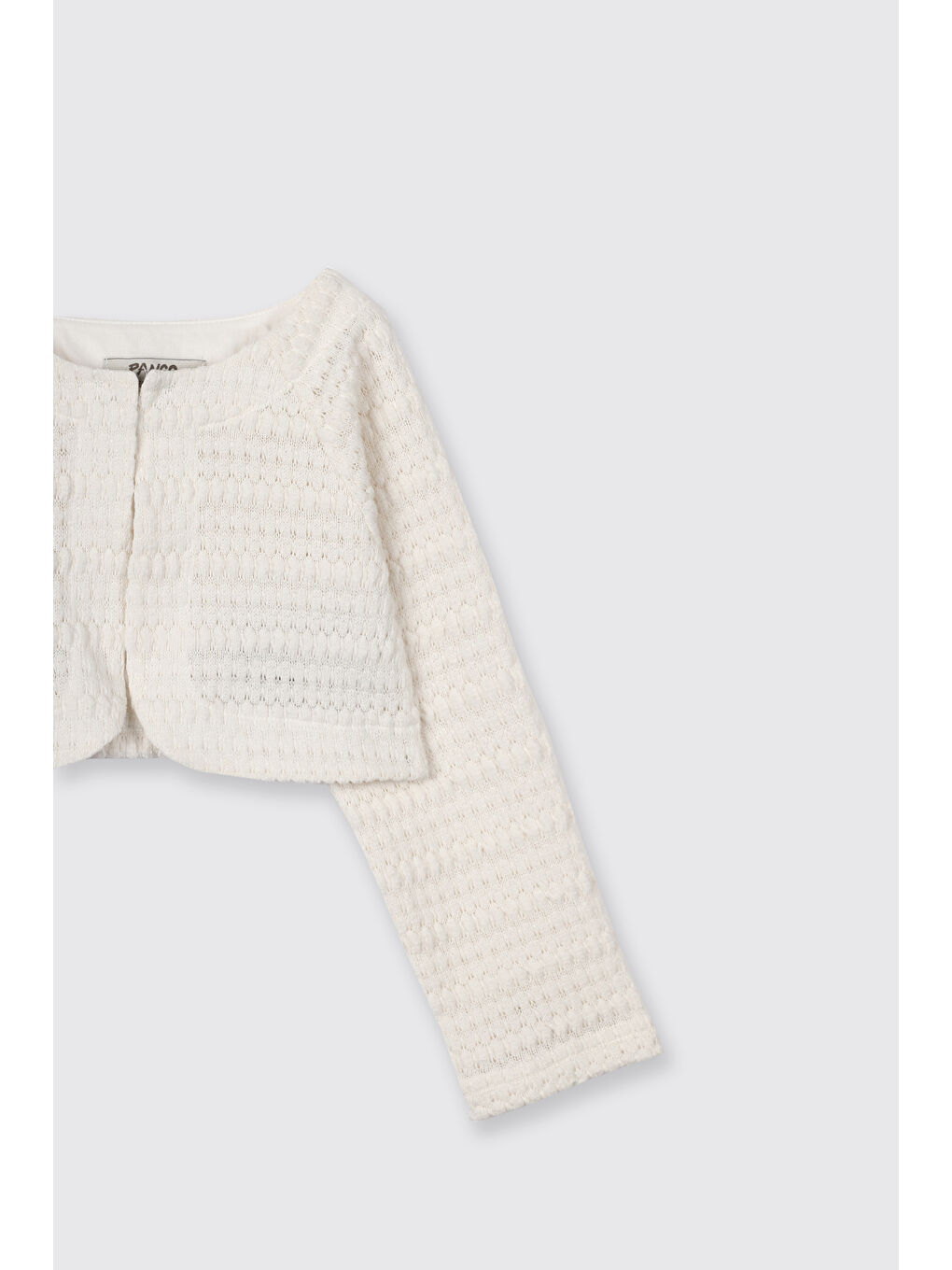 Kız Çocuk Örme Triko Hırka Ekru-5
