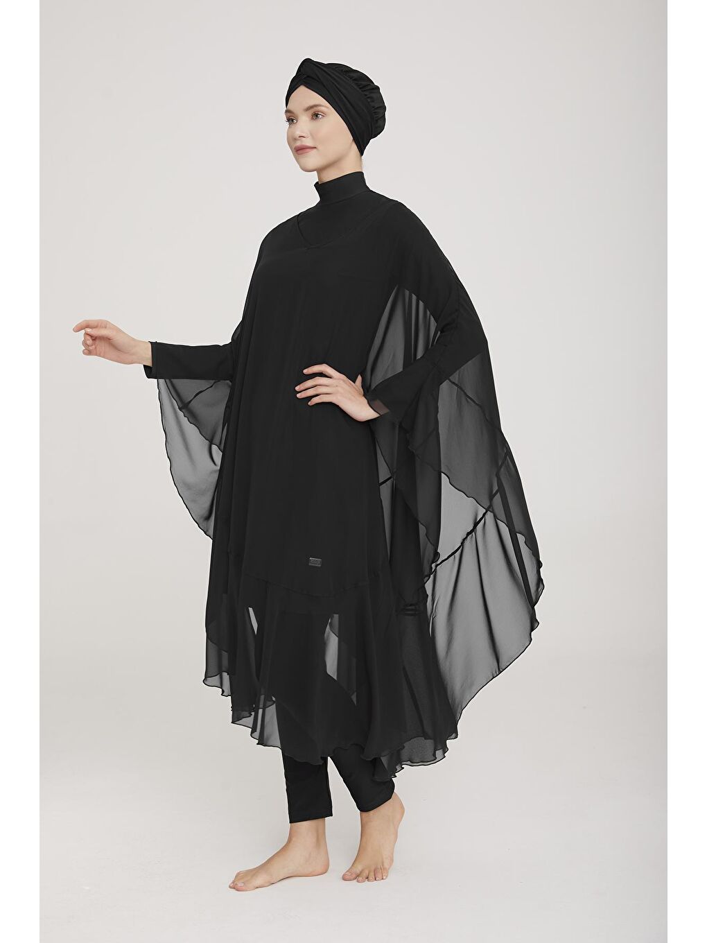 Pareo Mayo Üzerine Kaftan Siyah 6050-2