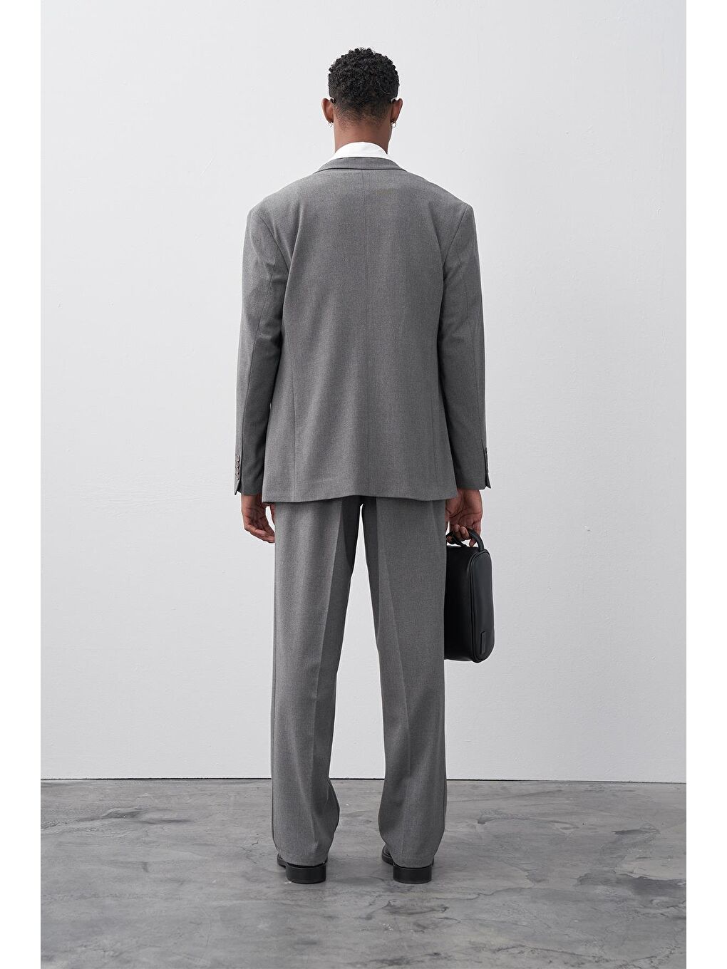 Rahat Kalıp Kruvaze Takım Elbise Antrasit-2