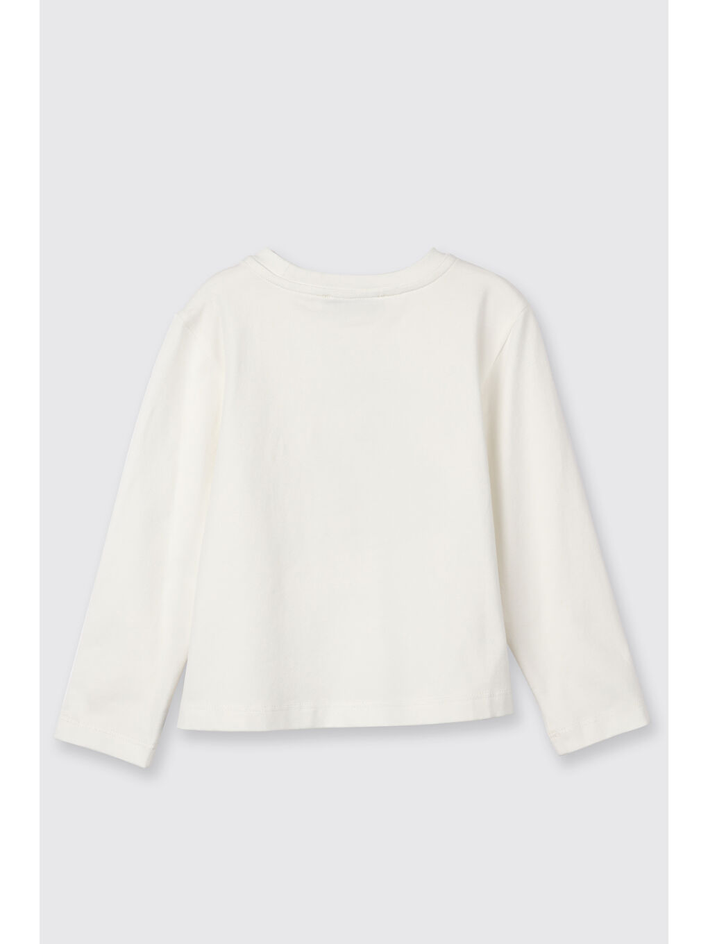 Kız Çocuk Baskı Detaylı T-Shirt Ekru-1