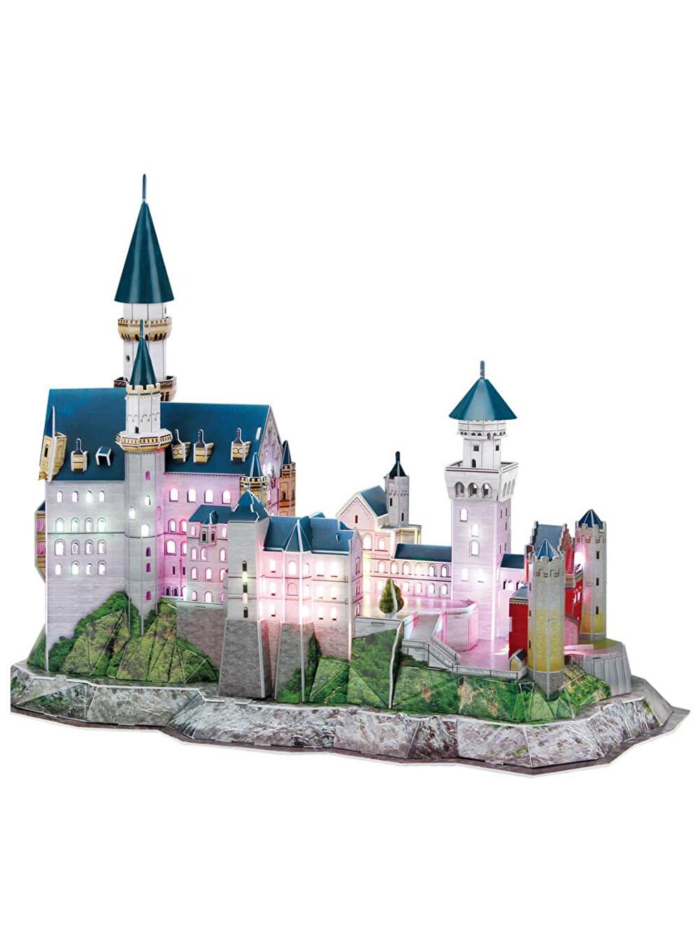 Cubic Fun Karışık 3D 128 Parça Puzzle Neuschwanstein Kalesi - Almanya (Led Işıklı) - 1