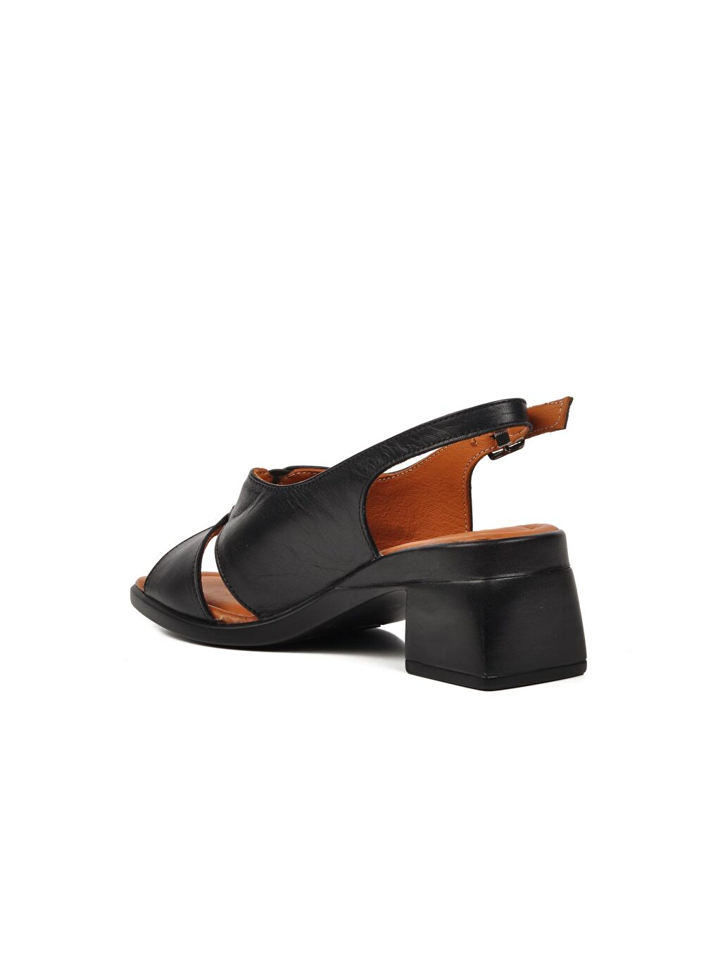 Siyah Hakiki Deri Kadın Topuklu Sandalet 2311510Y-3