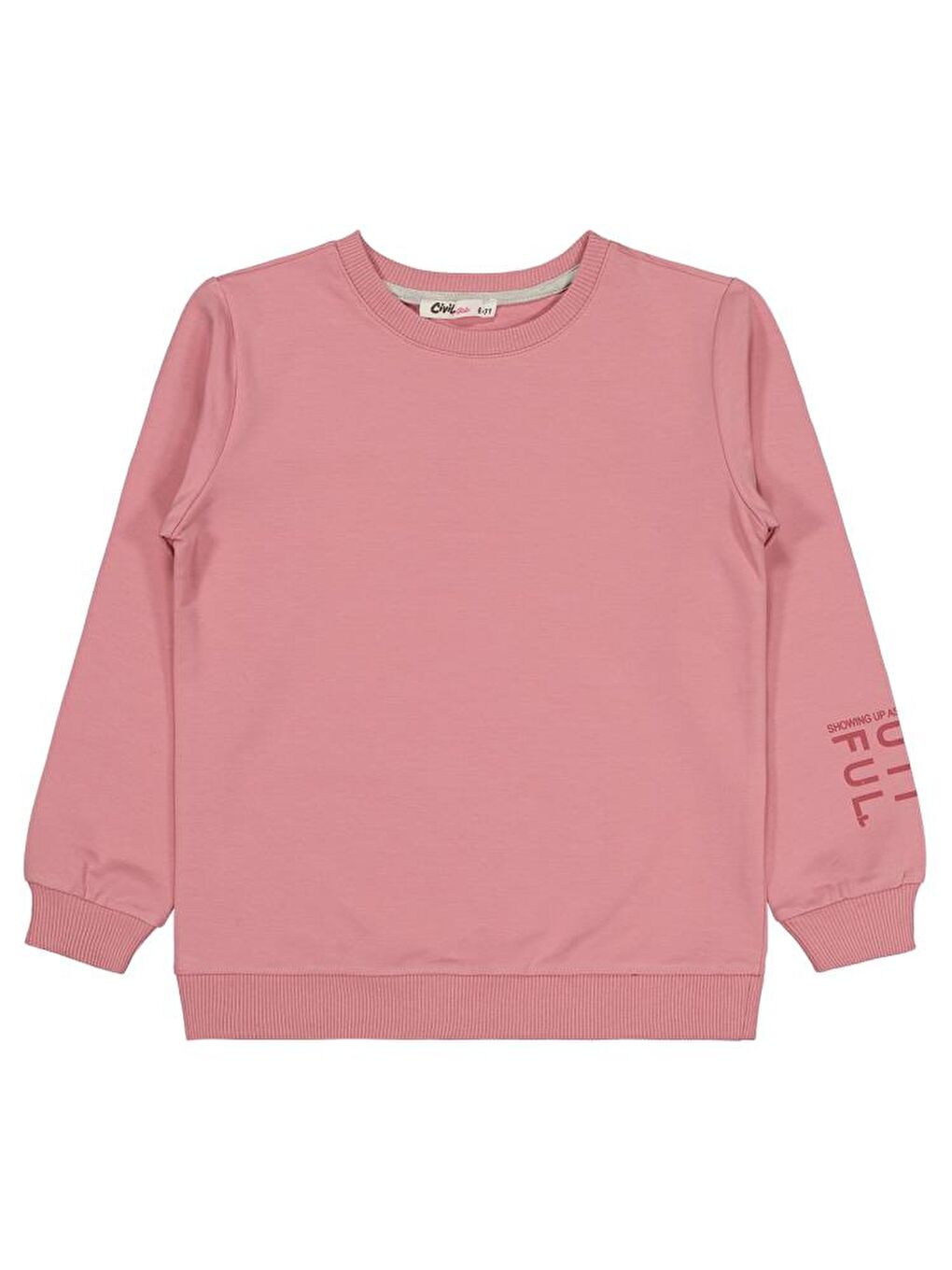 Girls Basic 6-9 Yaş Sweatshirt - Pembe8-9 Yaş