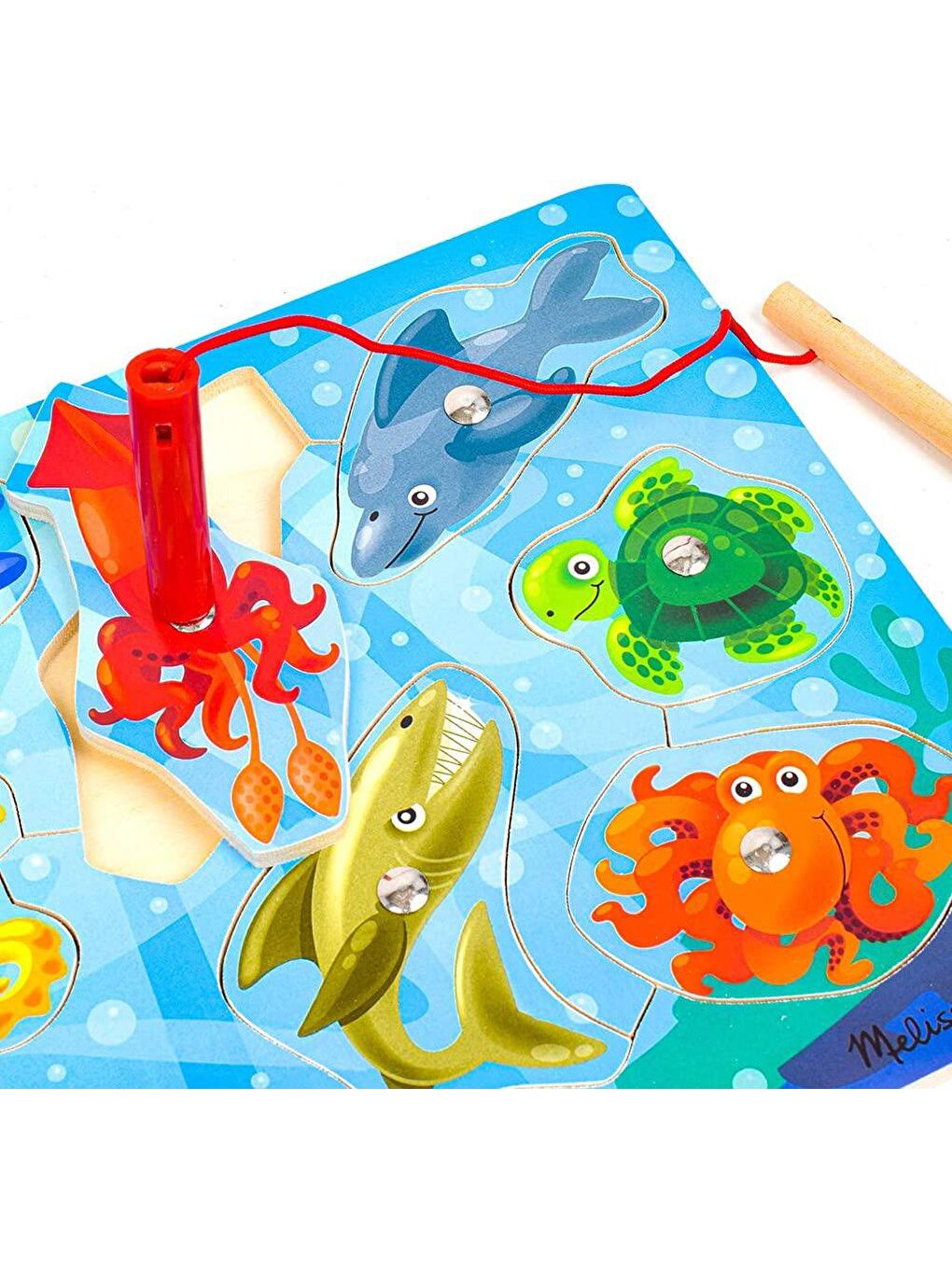 Melissa and Doug Karışık Ahşap Mıknatıslı Balık Tutma - 1