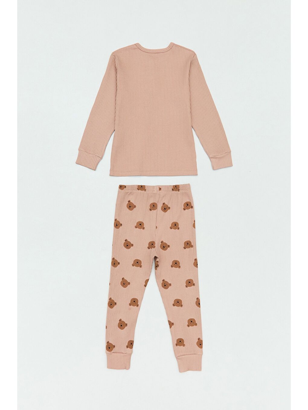 Kahverengi Fitilli Ayıcık Baskılı 2 Li Erkek Çocuk Takım-1