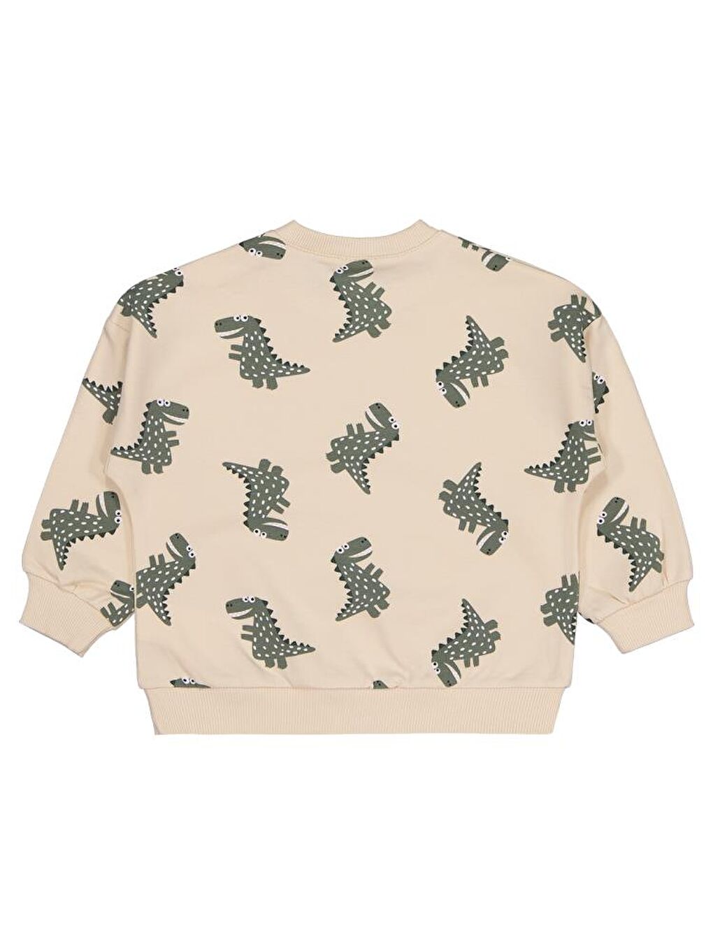 Baby Benekli Dino Empirme 6-18 Ay Sweatshirt - Bej 18-24 Ay-1