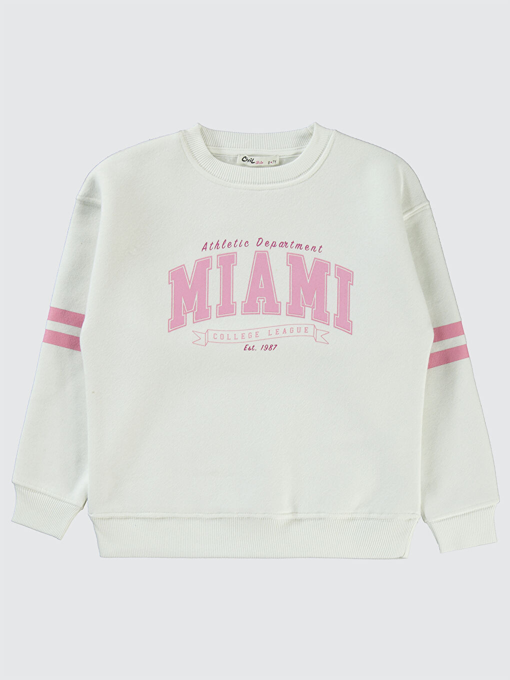 Civil Girls Kız Çocuk Sweatshirt 6-9 Yaş Beyaz