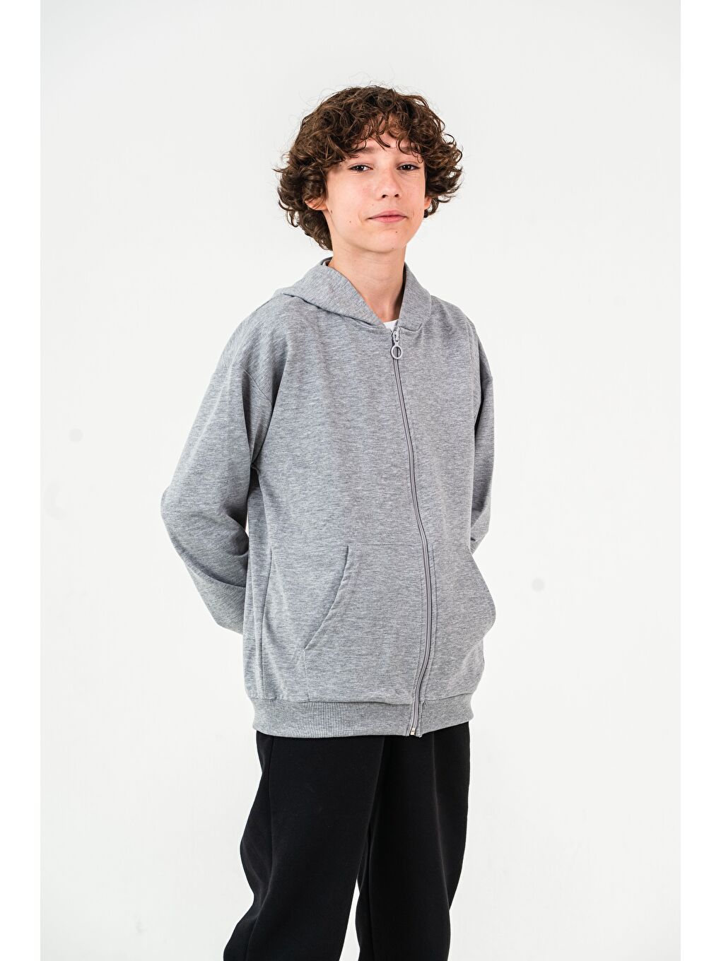 Gri Basic Erkek Çocuk Ceket-2