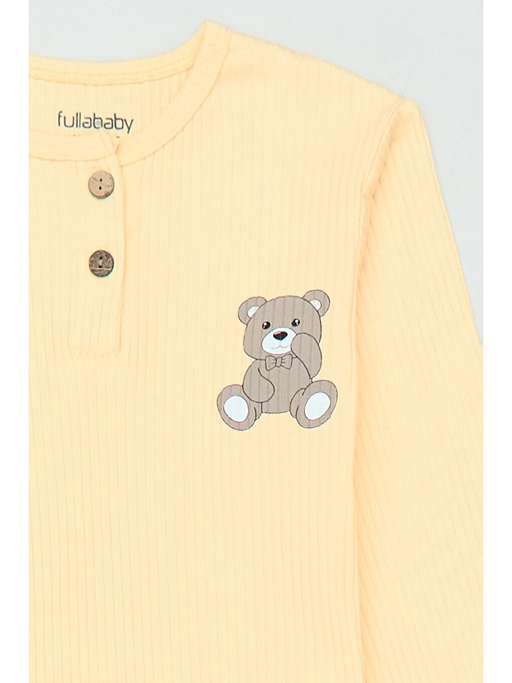 Sarı Fitilli Ayıcık Baskılı 2 Li Erkek Çocuk Takım-2