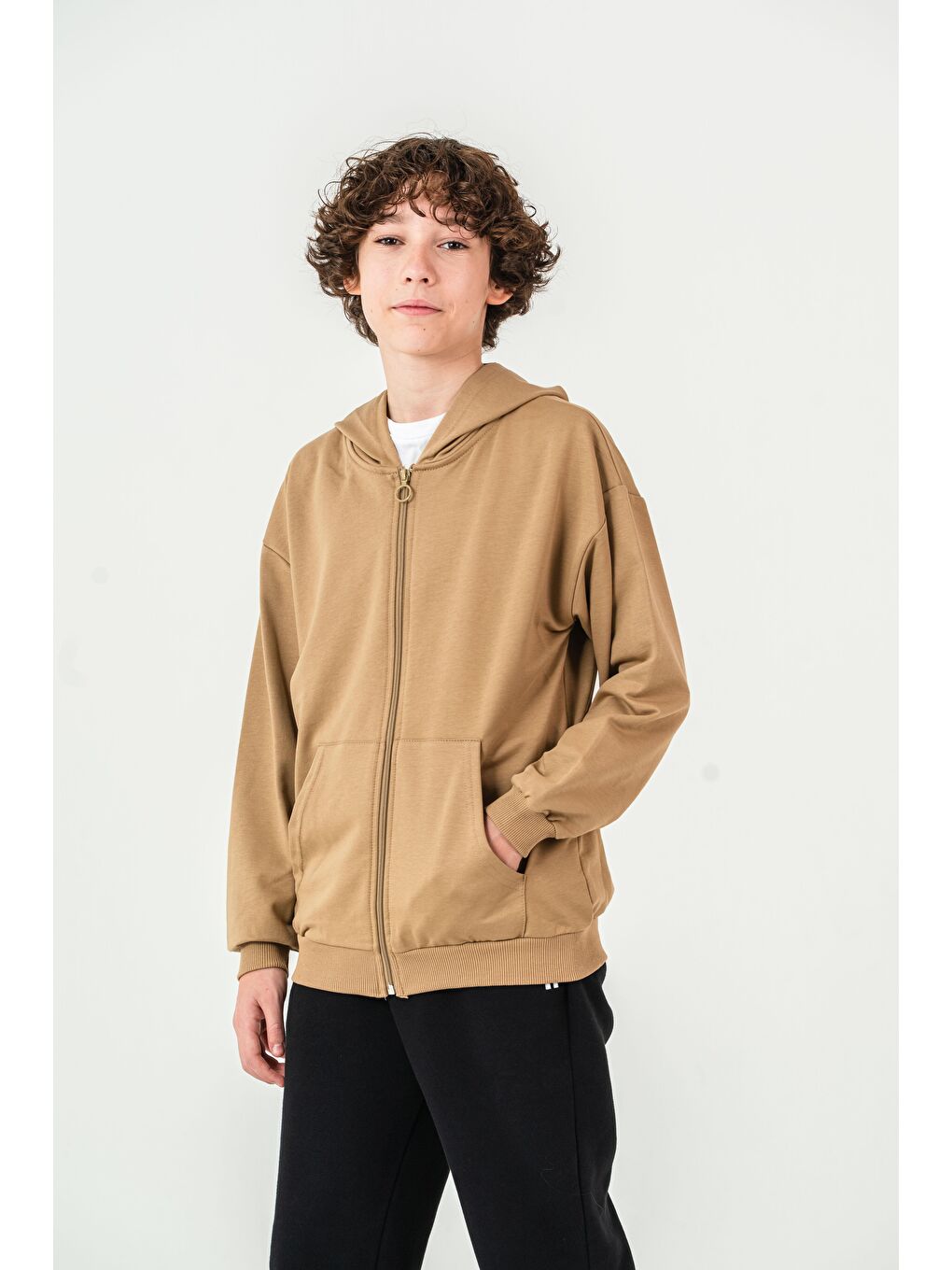 Kahverengi Basic Erkek Çocuk Ceket-1