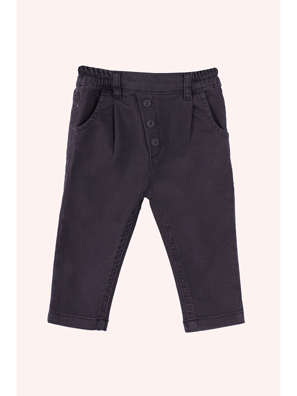 Erkek Çocuk Düğme Detaylı Pantolon Lacivert