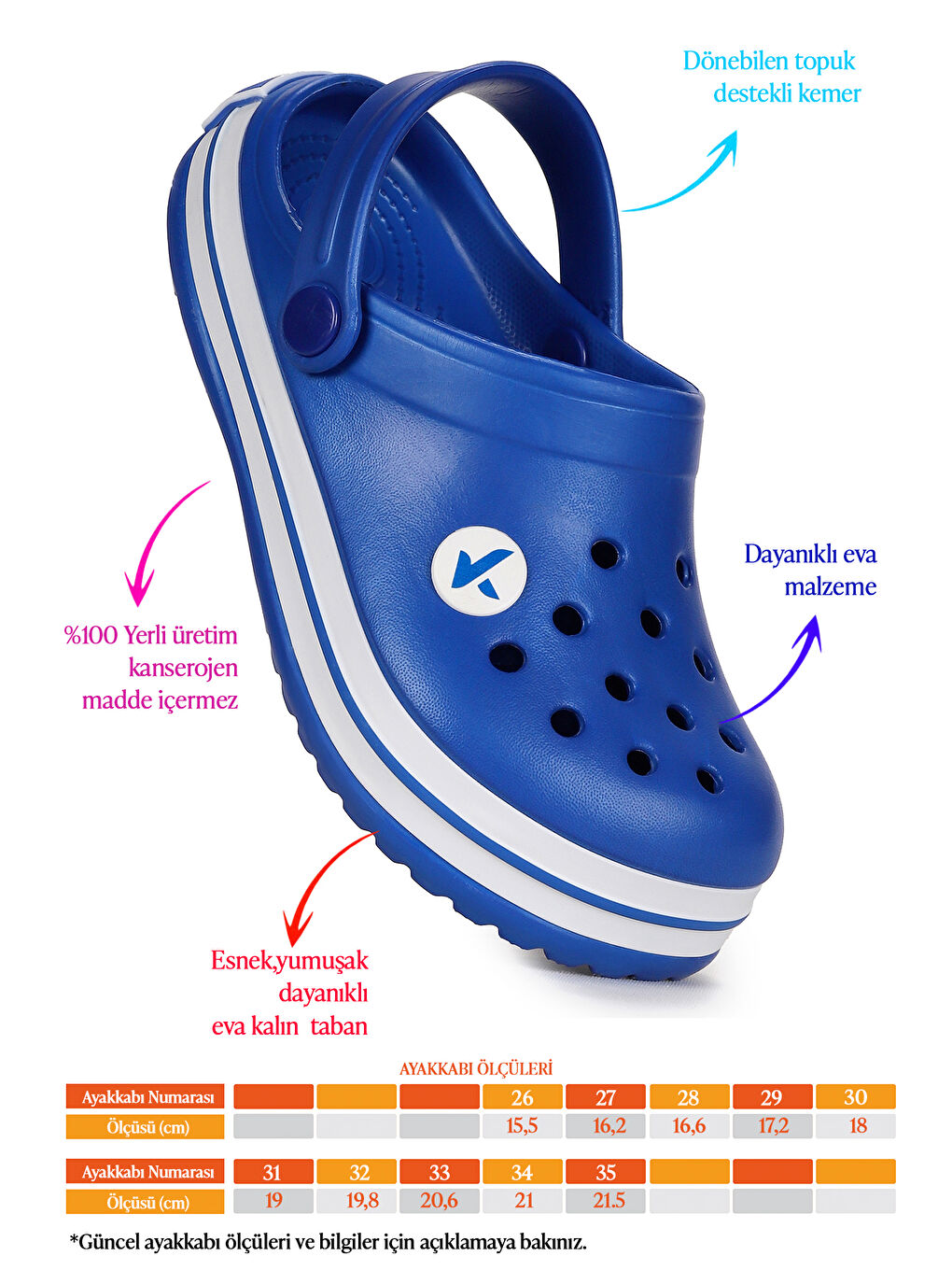 Mavi Magda Eva Plaj Havuz Okul Kreş Erkek Çocuk Terlik-2