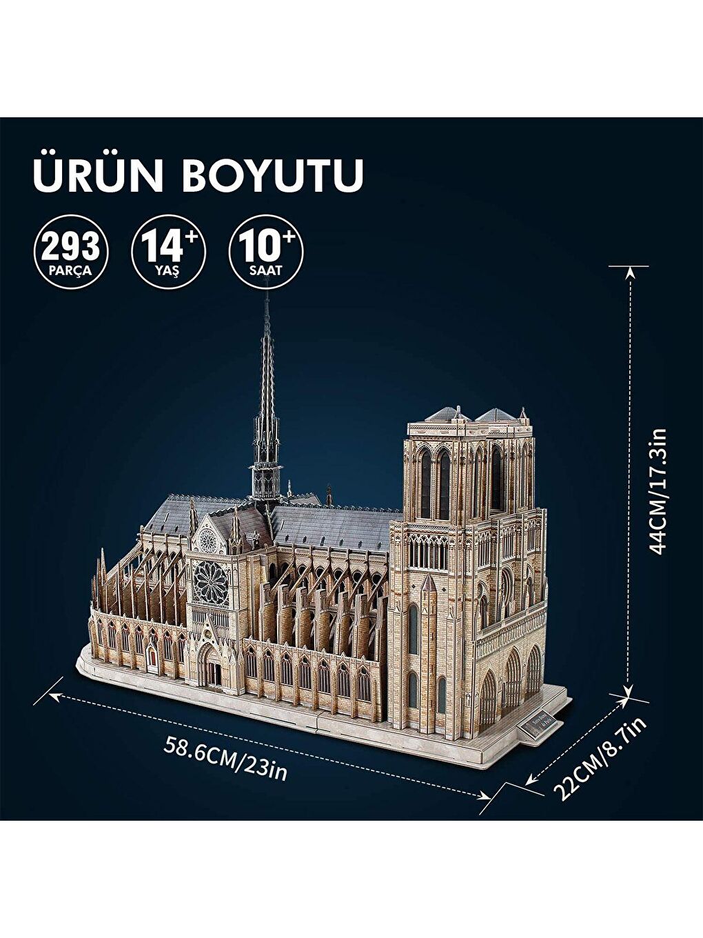 Cubic Fun Karışık 3D Puzzle Notre Dame de Paris - 2