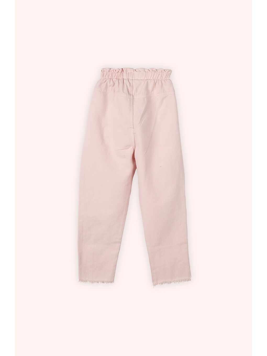 Pembe Kız Çocuk Beli Lastikli Pantolon-2