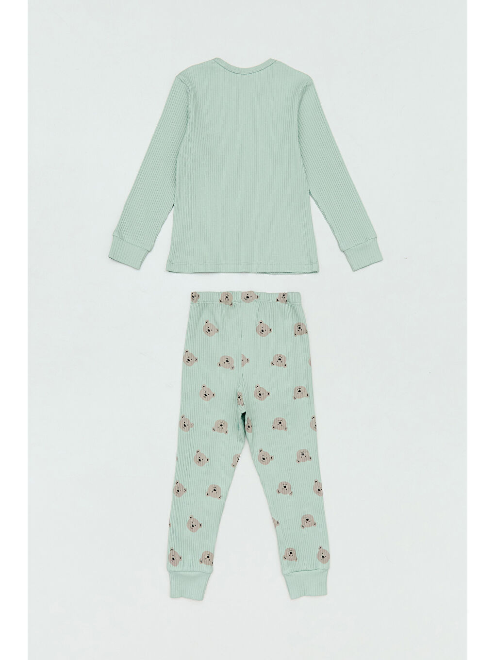 Turkuaz Fitilli Ayıcık Baskılı 2 Li Erkek Çocuk Takım-1