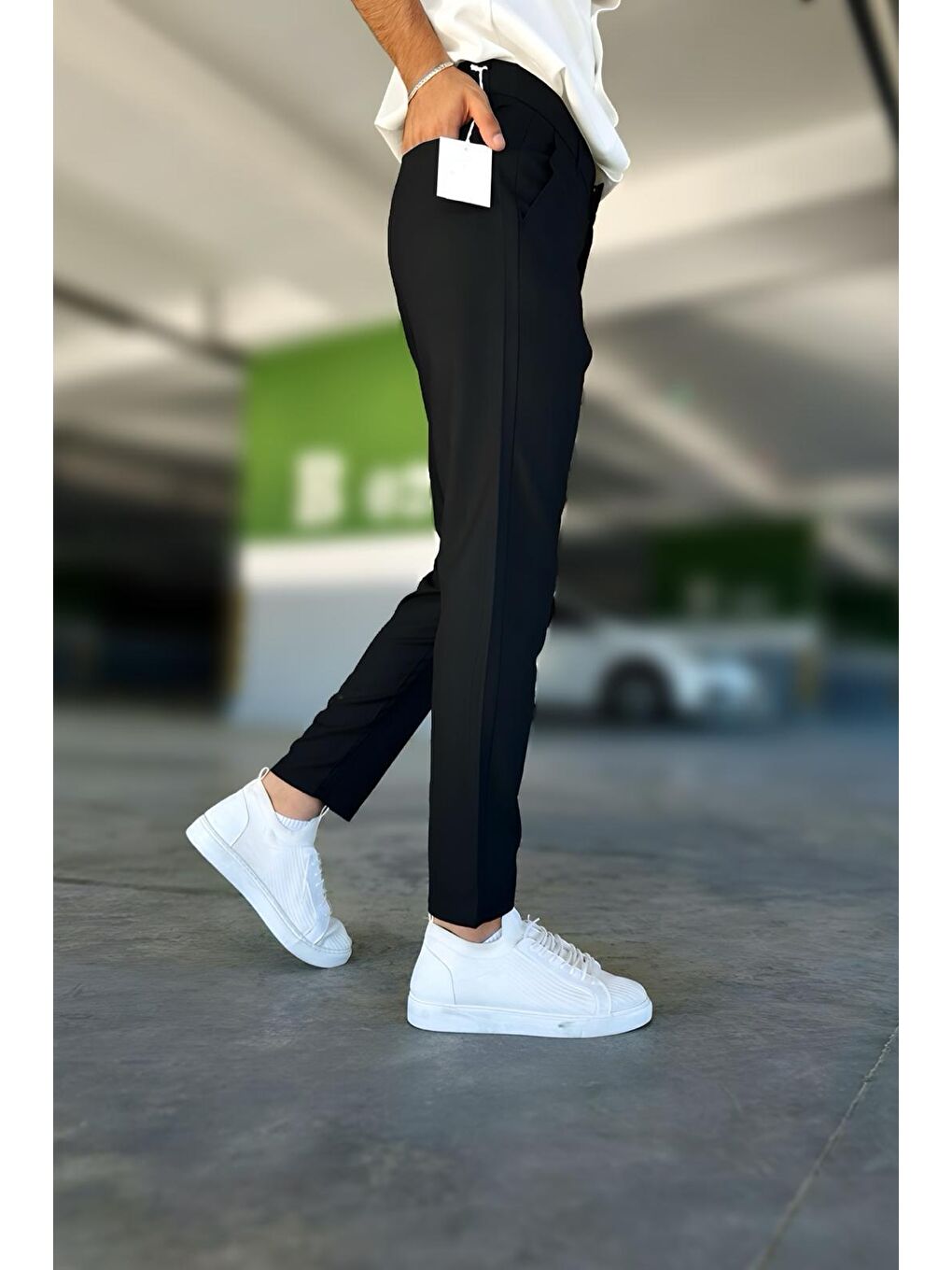 Oksit Siyah Hel 779 Slim Fit Pamuklu Casual Okul Kumaş Pantolon - 2