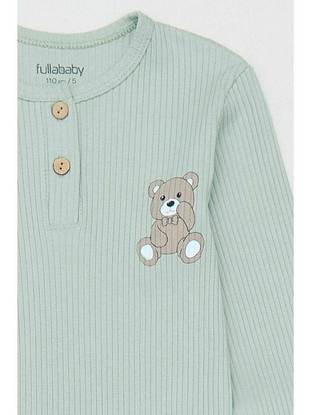 Turkuaz Fitilli Ayıcık Baskılı 2 Li Erkek Çocuk Takım-2