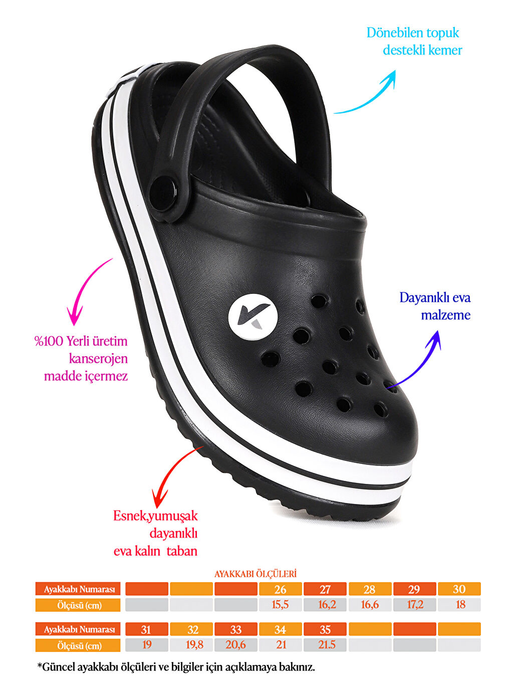 Siyah Magda Eva Plaj Havuz Okul Kreş Erkek Çocuk Terlik-2