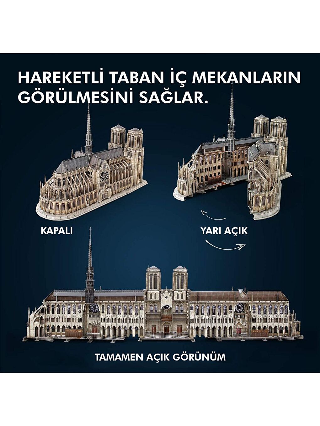 Cubic Fun Karışık 3D Puzzle Notre Dame de Paris - 5