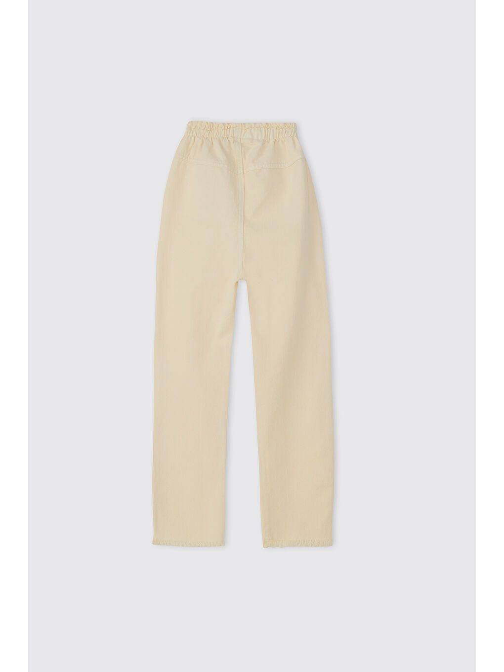 Ekru Kız Çocuk Beli Lastikli Pantolon-1