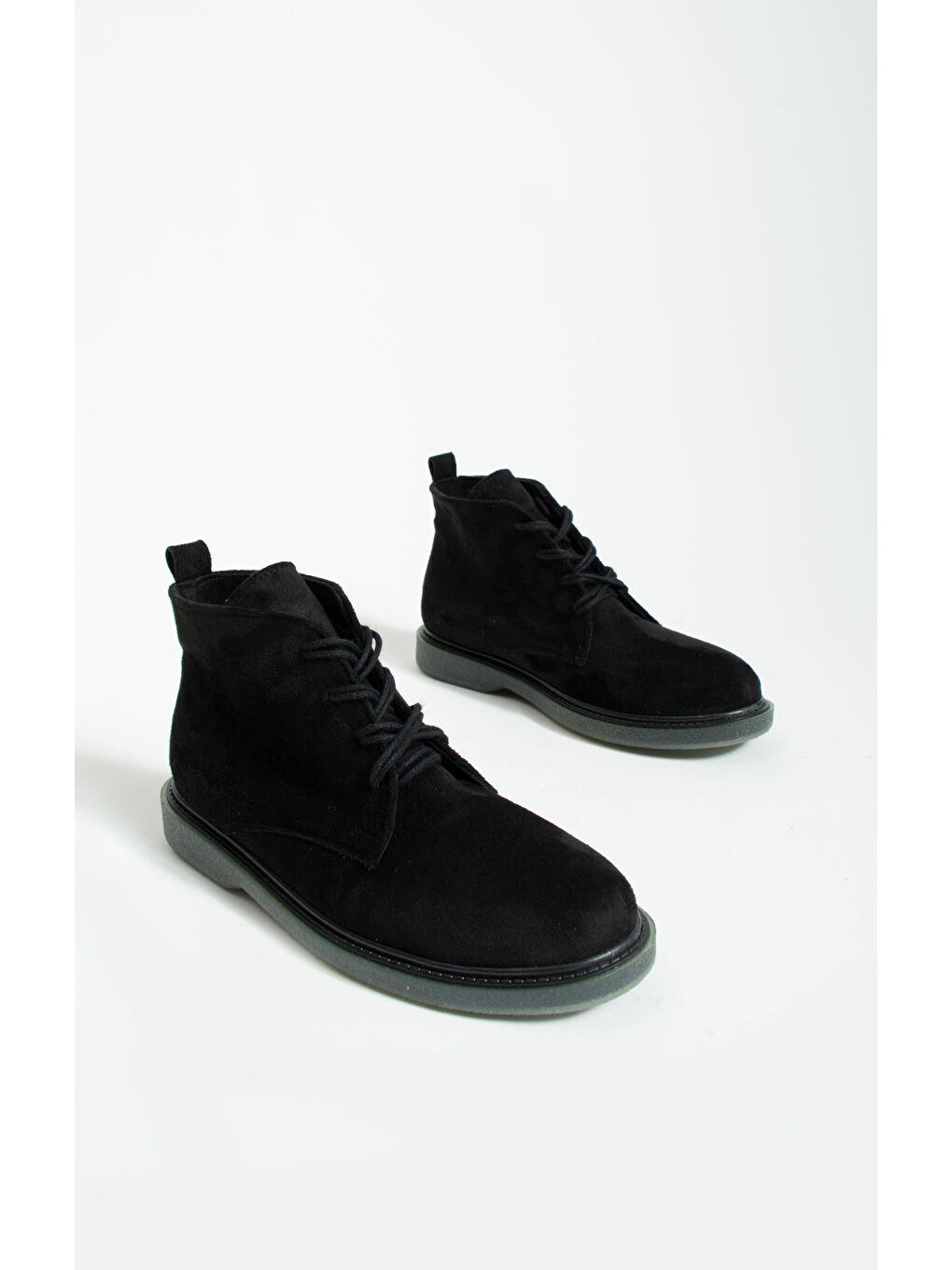 Siyah Kauçuk Taban Lastikli Sıcak Astar Haşpapi Kadın Bot 024-974-23Süet-3