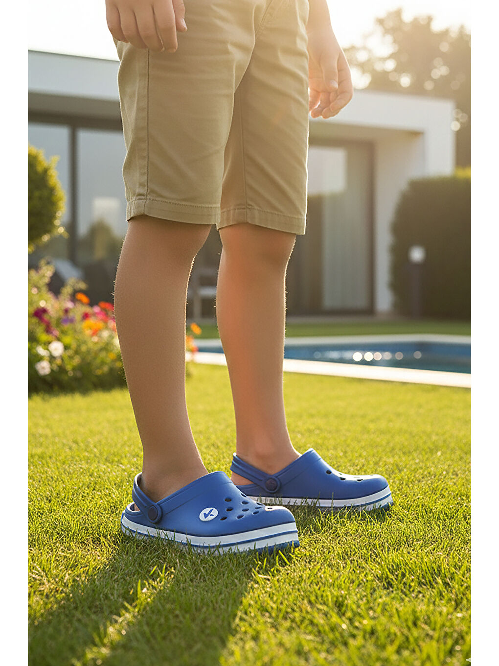 Mavi Magda Eva Plaj Havuz Okul Kreş Erkek Çocuk Terlik-3