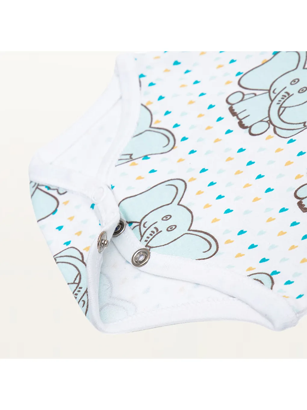 Borneo 2'li Bebek Zıbın Kolsuz Organik Beyaz-Mint-3