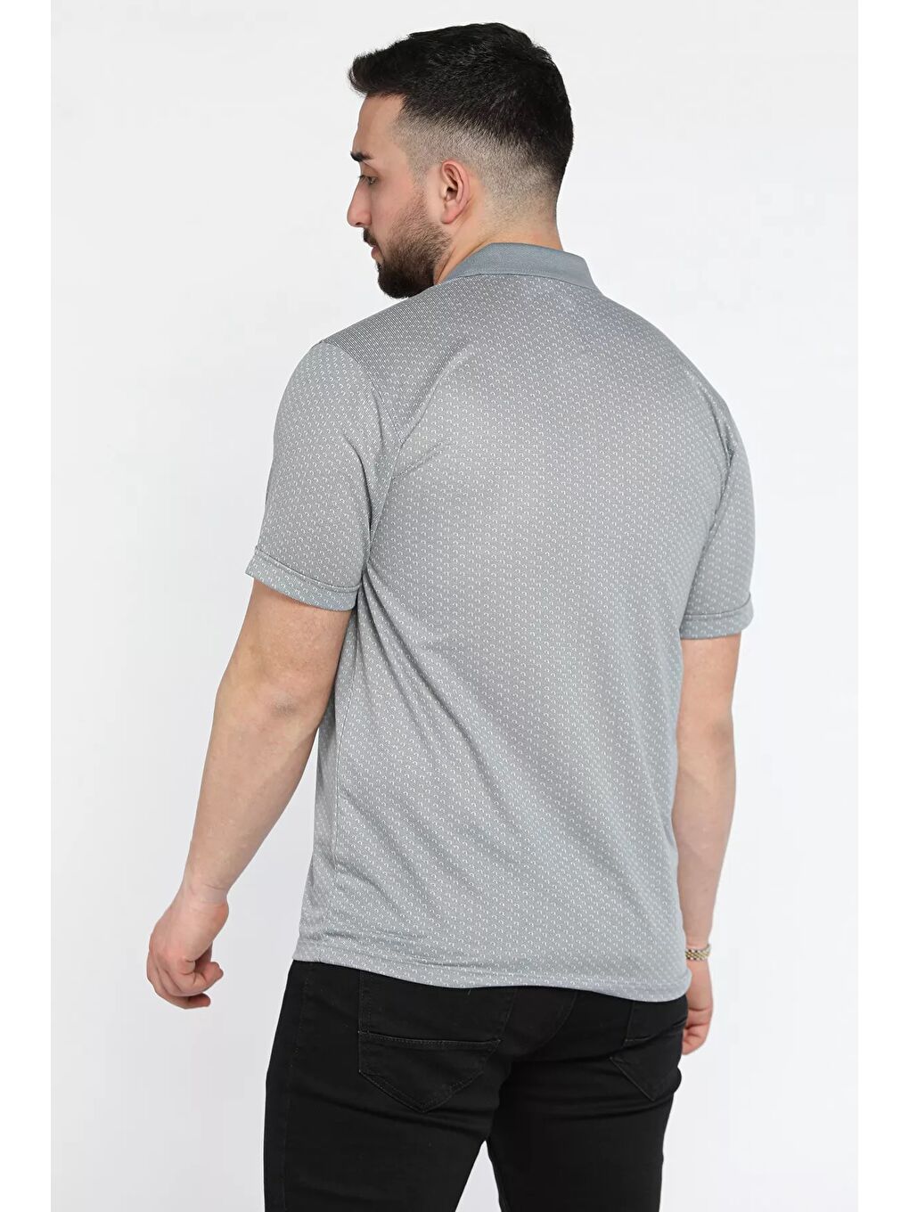 Mavi Erkek Tek Cepli Polo Yaka Desenli Tişört-2