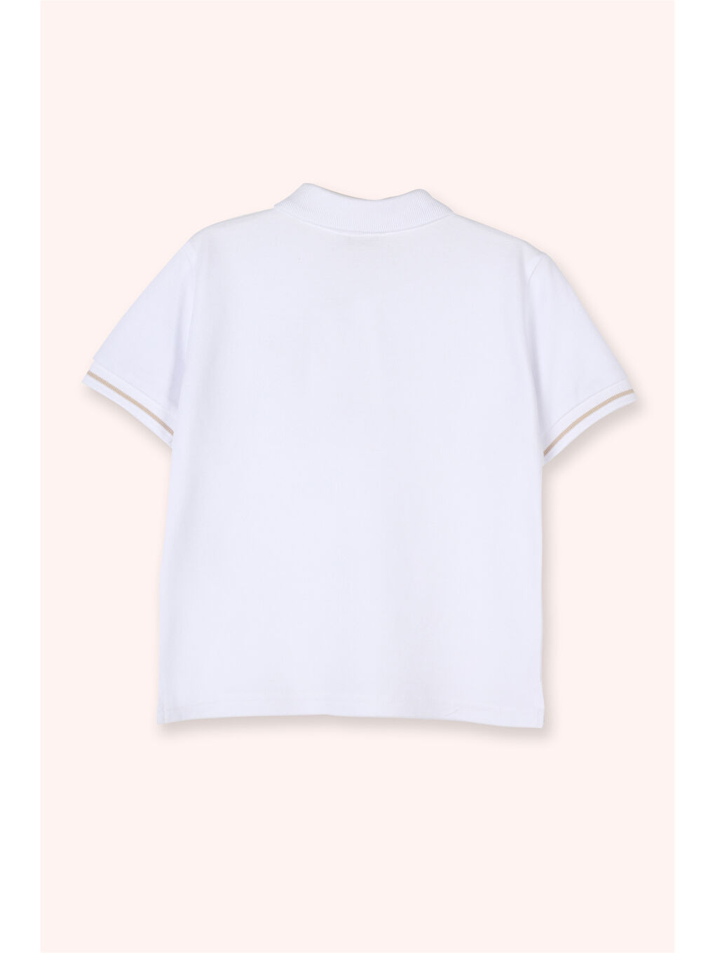 Beyaz Erkek Çocuk Polo T-Shirt Somon-1