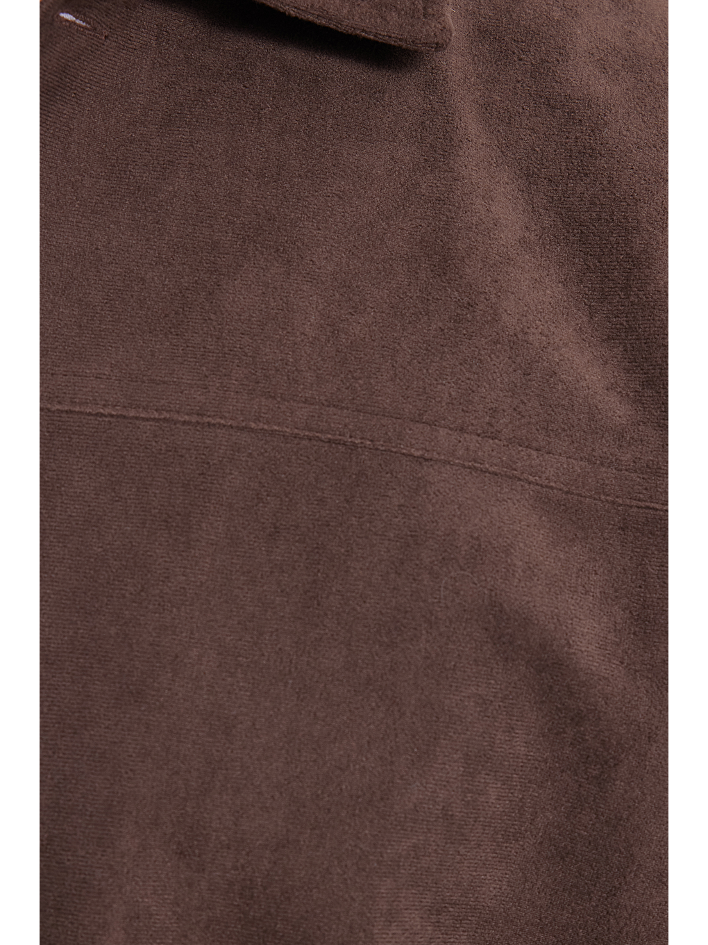 Erkek Relax Fit Rahat Kesim Düz Süet Yan Cepli Kahverengi Ceket Gömlek-2