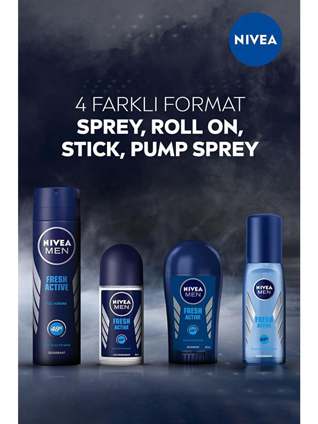 NIVEA Şeffaf Men Fresh Active Erkek Roll On Deodorant 50 ml x2 Adet, 48 Saat Anti-Perspirant Koruma - 2