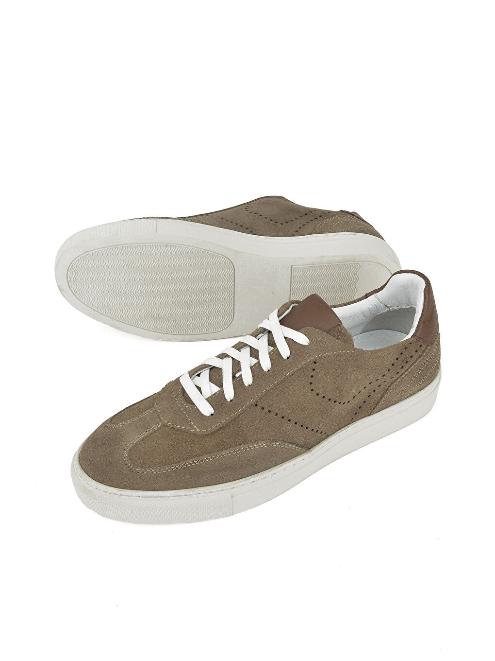Bej Erkek Hakiki Deri Sneaker 1431026ZH872 Kum-1