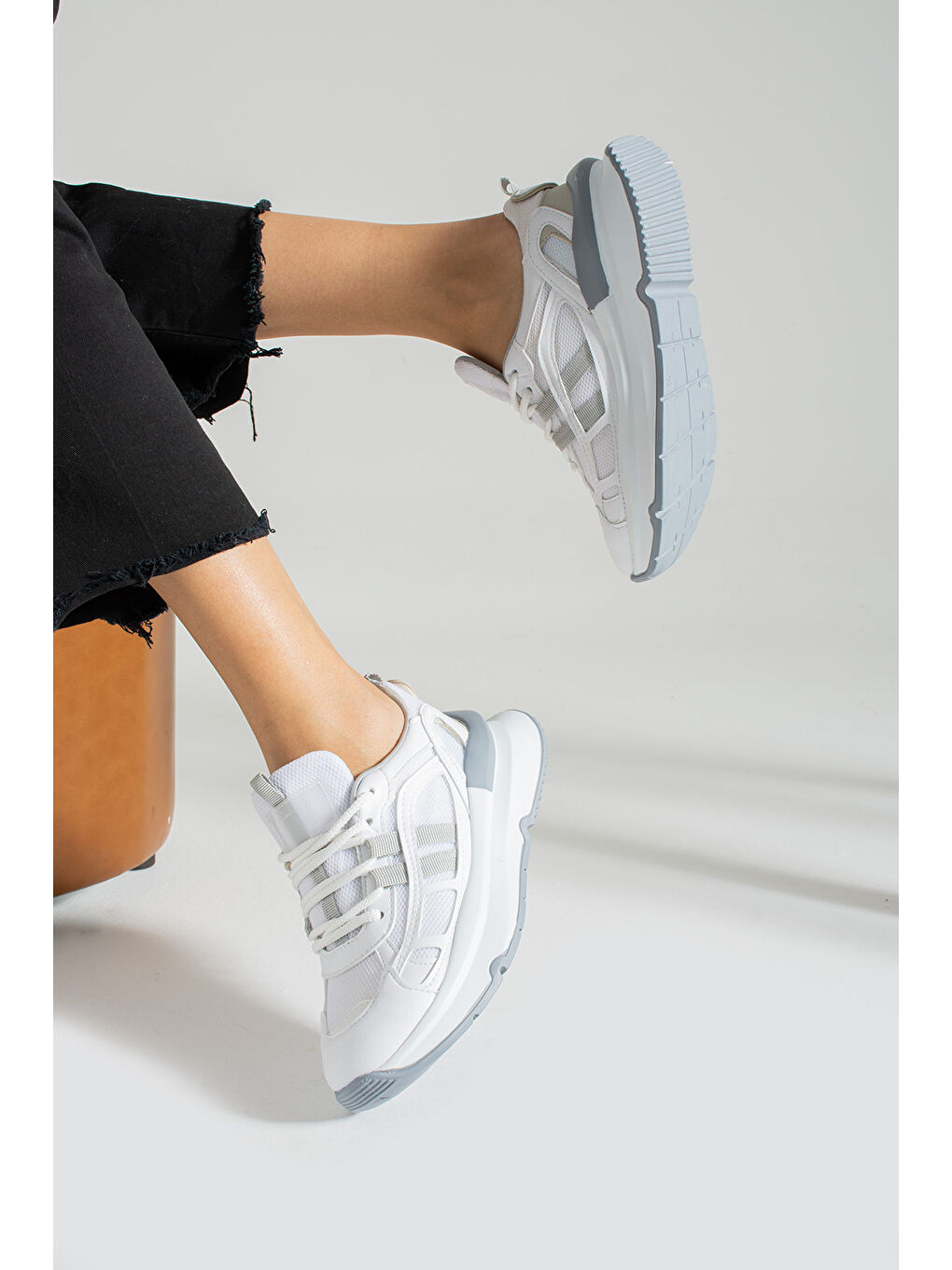 Gri KADIN SPOR AYAKKABI-1