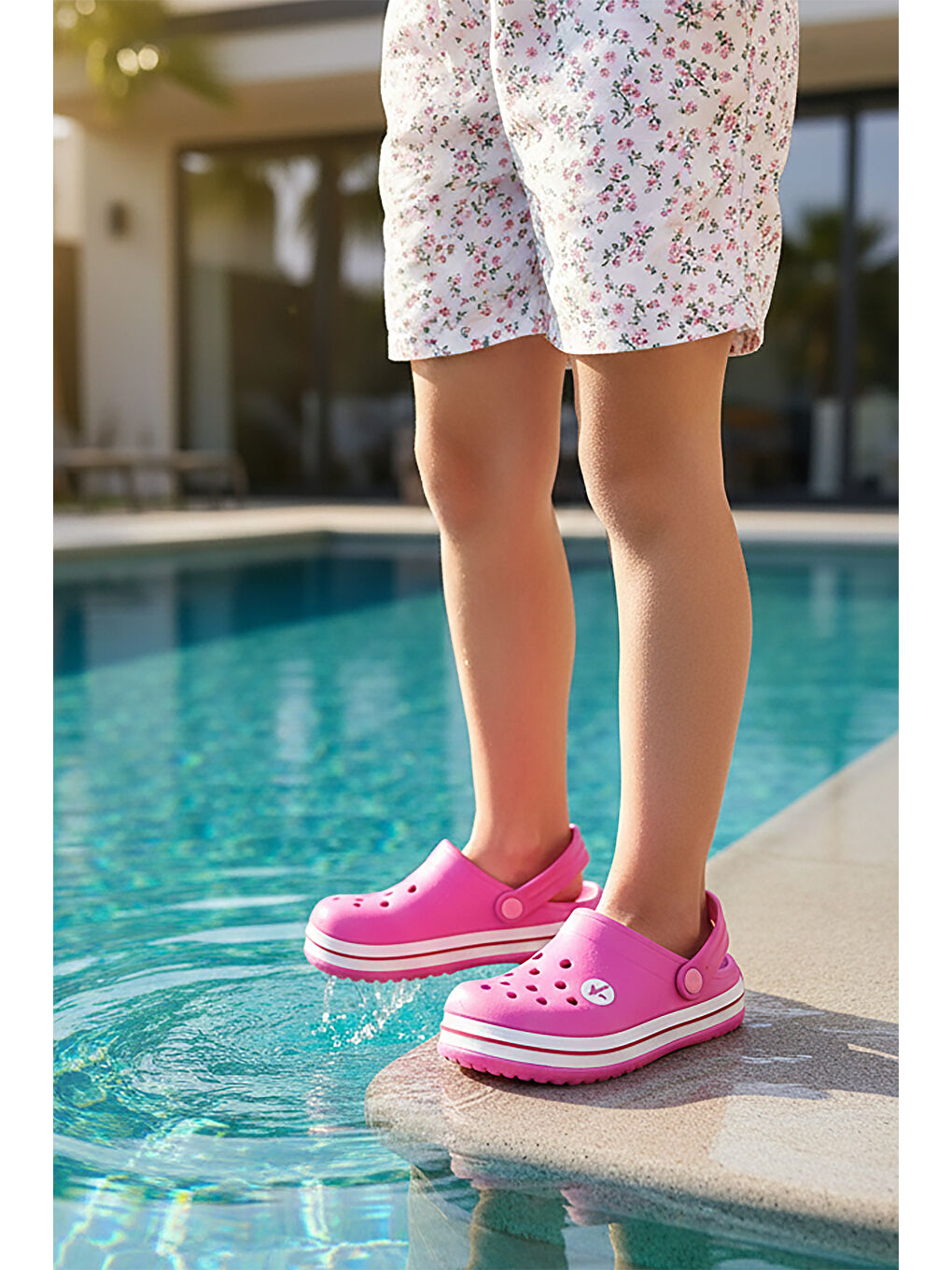 Fuşya Magda Eva Plaj Havuz Okul Kreş Kız Çocuk Terlik-2