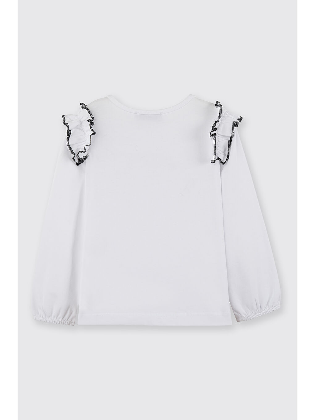 Kız Çocuk Uzun Kollu T-Shirt Beyaz-1