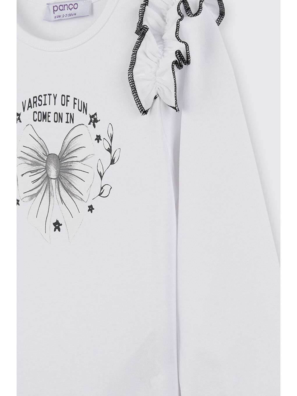 Kız Çocuk Uzun Kollu T-Shirt Beyaz-2