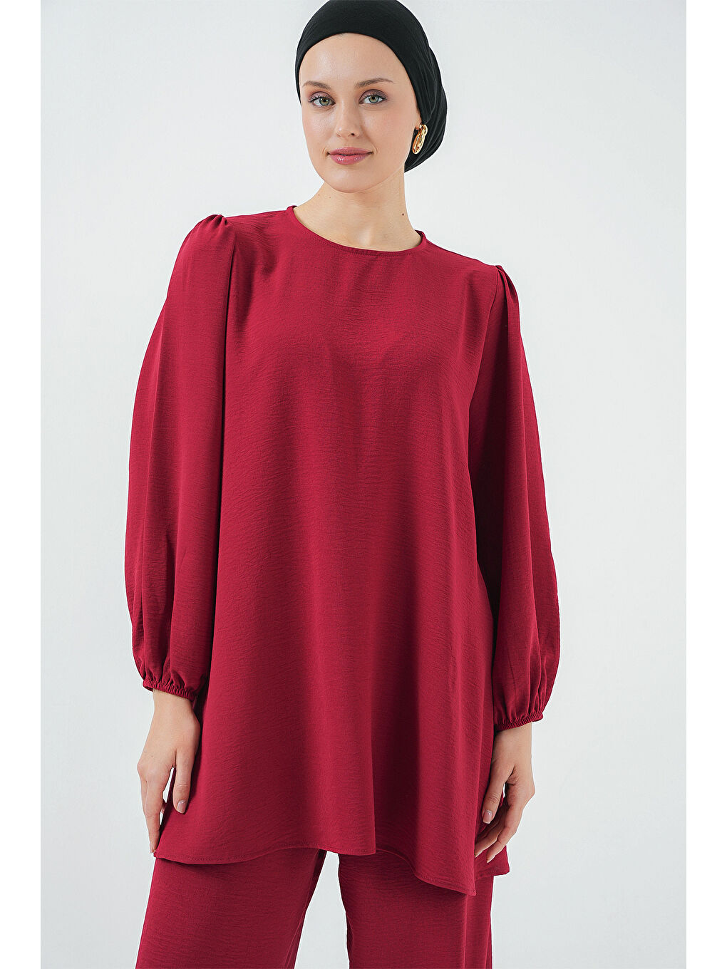 Ayrobin Tunik Pantolon Alt Üst Takım 6712 - Bordo-2