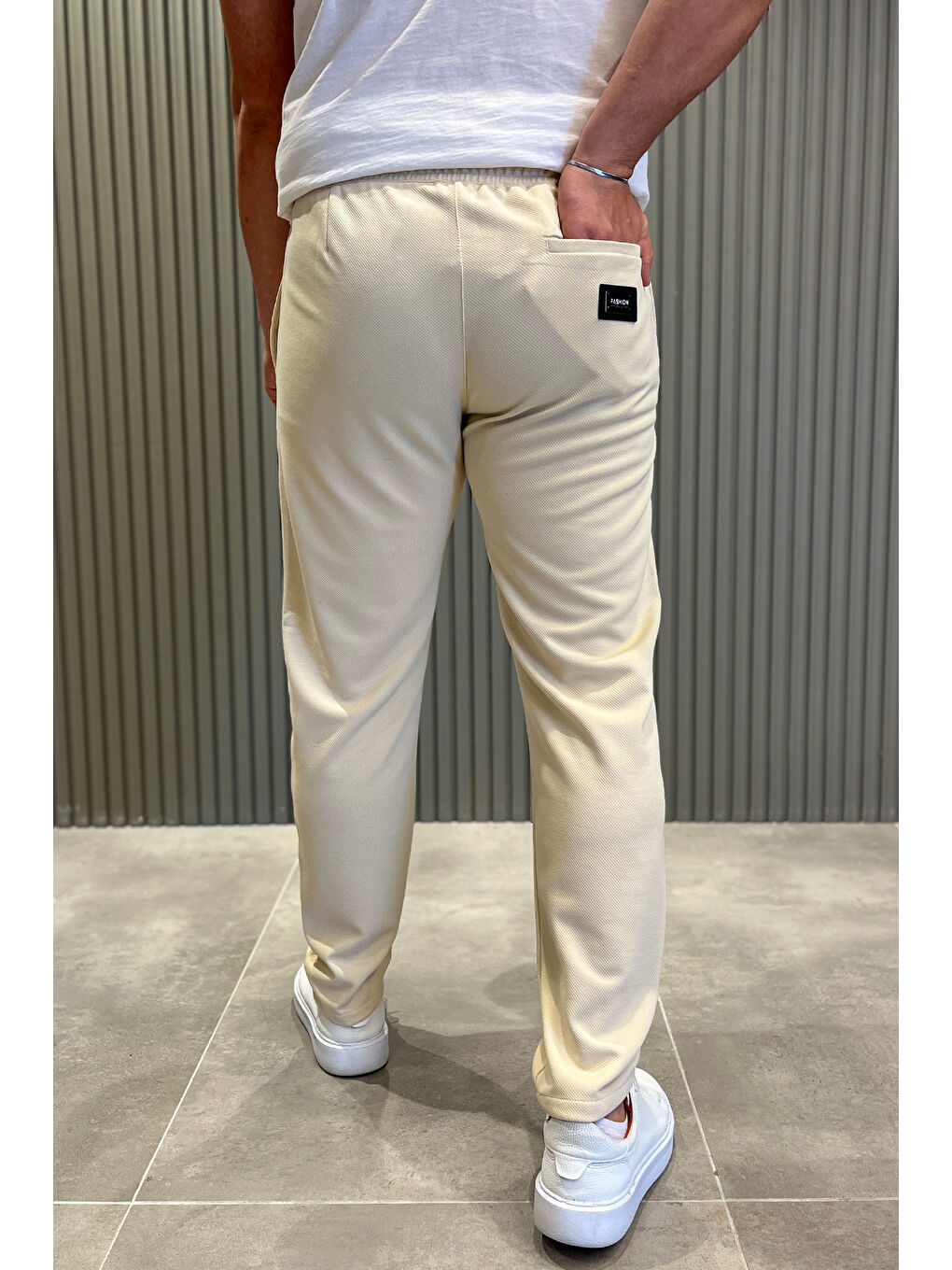 Mishar İtalia Bej Bel Lastikli Erkek Jogger Pantolon - 3