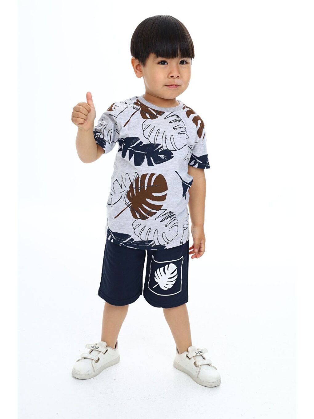 Lacivert Şortlu Erkek Çocuk takım-1
