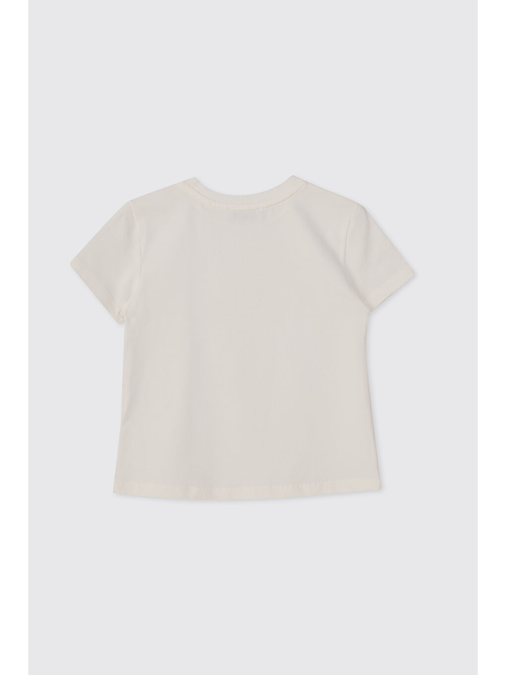 Kız Çocuk Kısa Kollu T-Shirt Beyaz-1