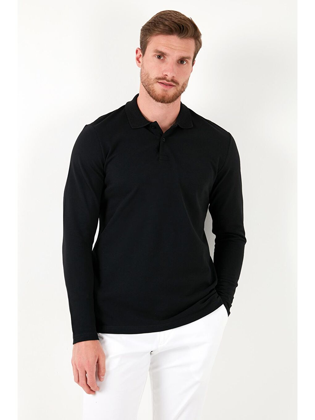 Buratti Siyah % 100 Pamuk Slim Fit Polo Yaka Sweat 5905707 - 4