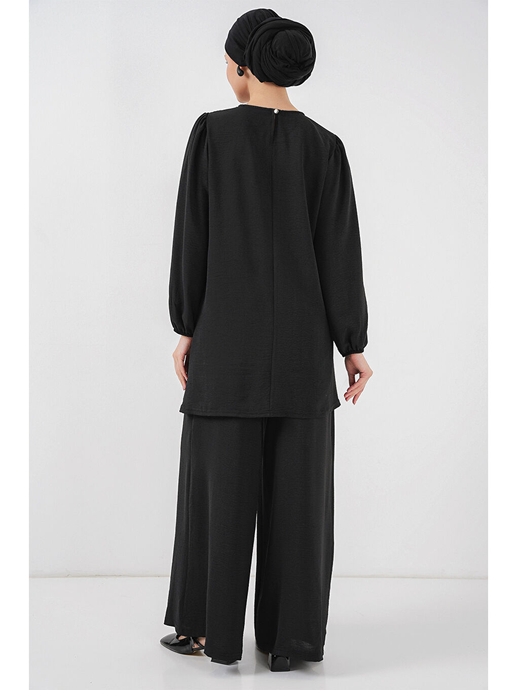 Ayrobin Tunik Pantolon Alt Üst Takım 6712 - Siyah-5