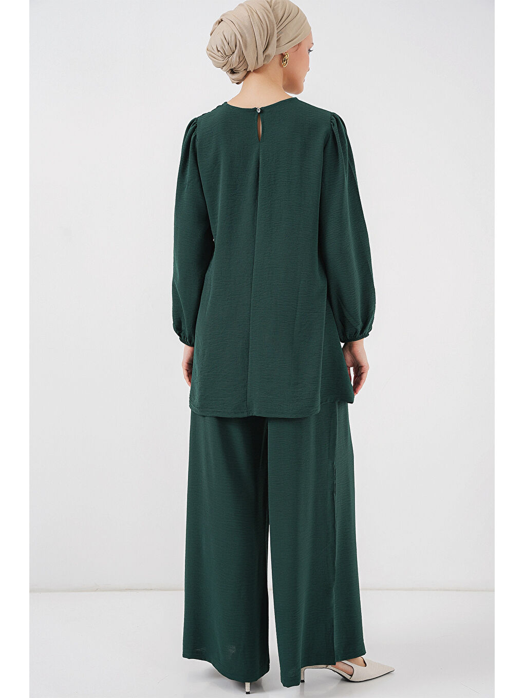 Ayrobin Tunik Pantolon Alt Üst Takım 6712 - Zümrüt Yeşili-5