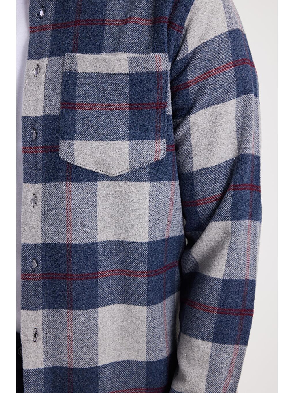 Karışık Erkek Regular Fit Rahat Kesim Kışlık Kareli Oduncu Gömlek-3