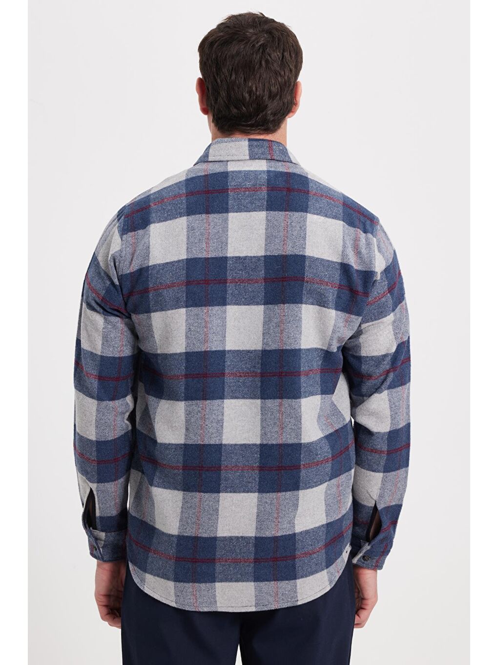Karışık Erkek Regular Fit Rahat Kesim Kışlık Kareli Oduncu Gömlek-5
