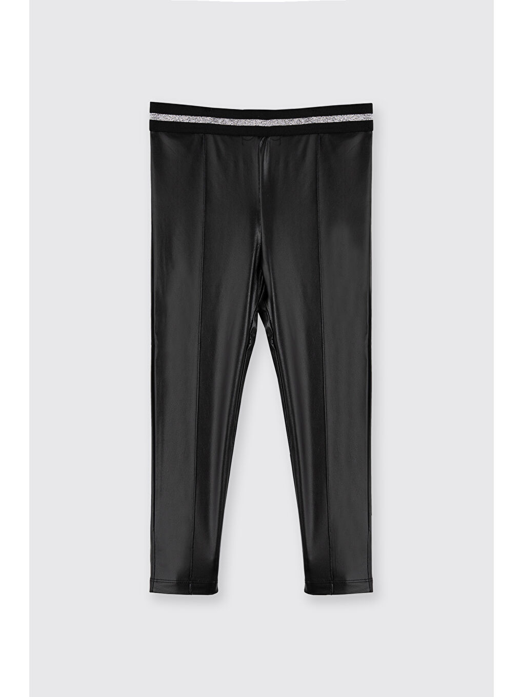 Kız Çocuk Deri Tayt Siyah