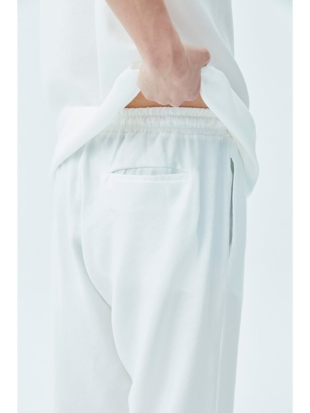 Basıc Oversize Keten Takım Ekru-6