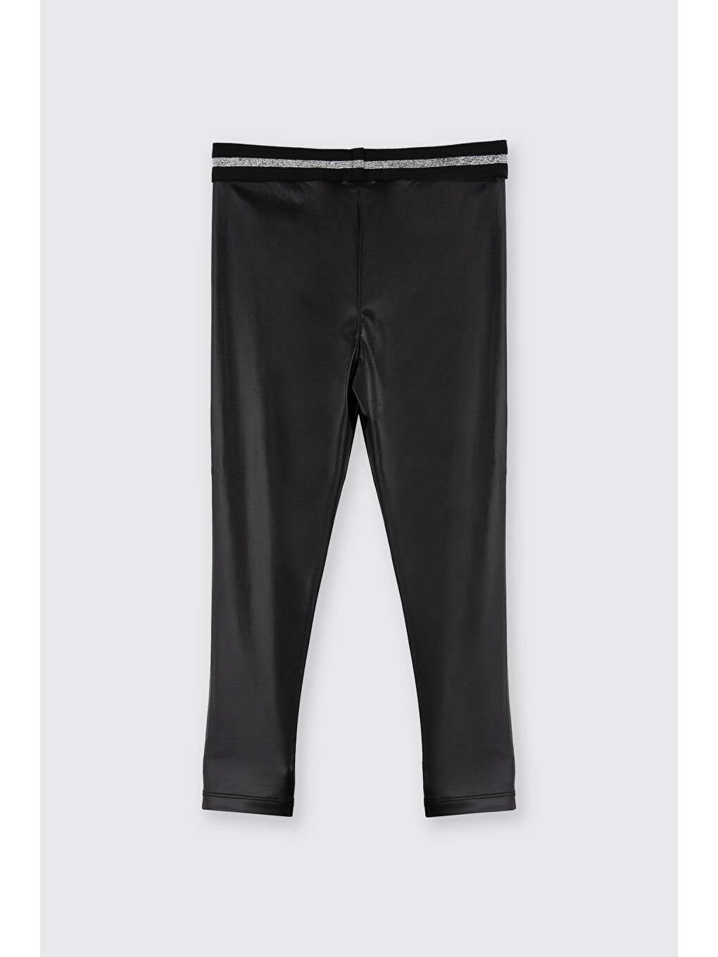 Kız Çocuk Deri Tayt Siyah-5
