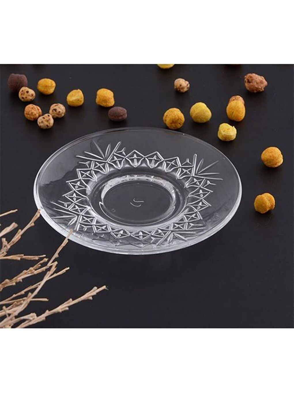 Renksiz Timeless Çay Tabağı 12x6cm 6 lı - 54751-1